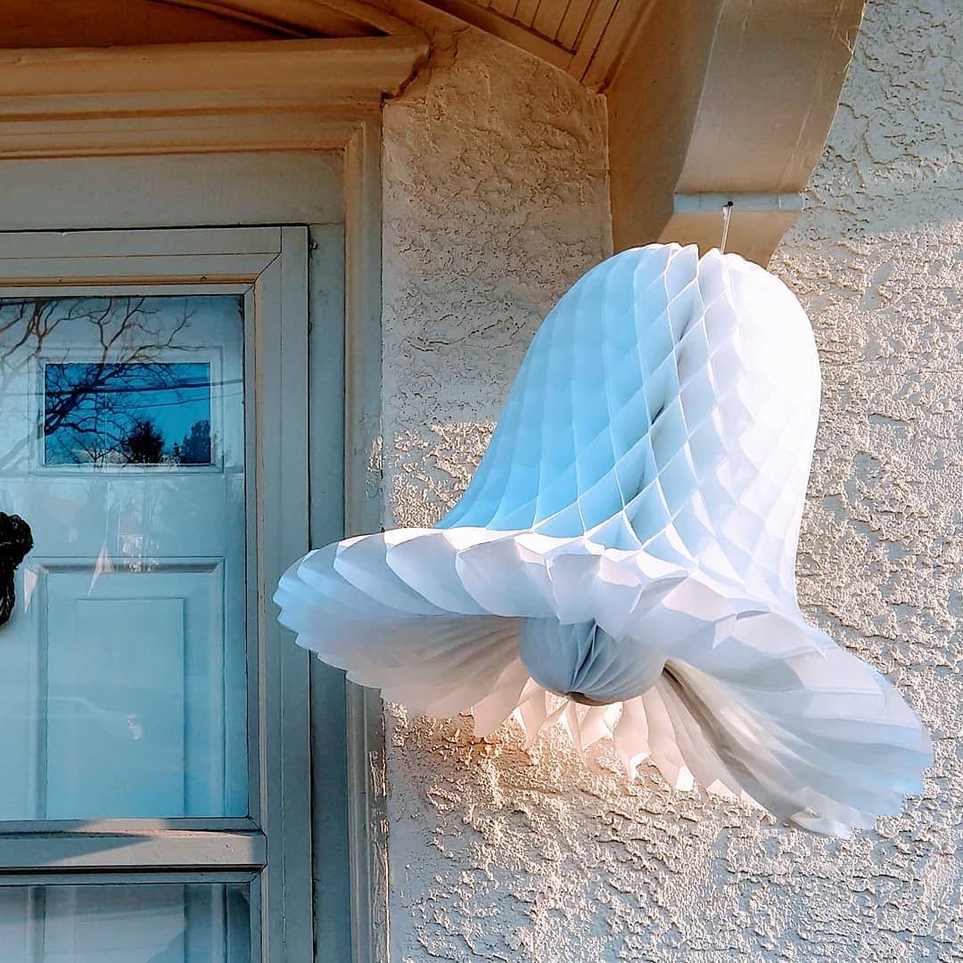 6-pack 9 Inch Hanging Honeycomb Tissue Paper Bell Decoration, Turquoise...