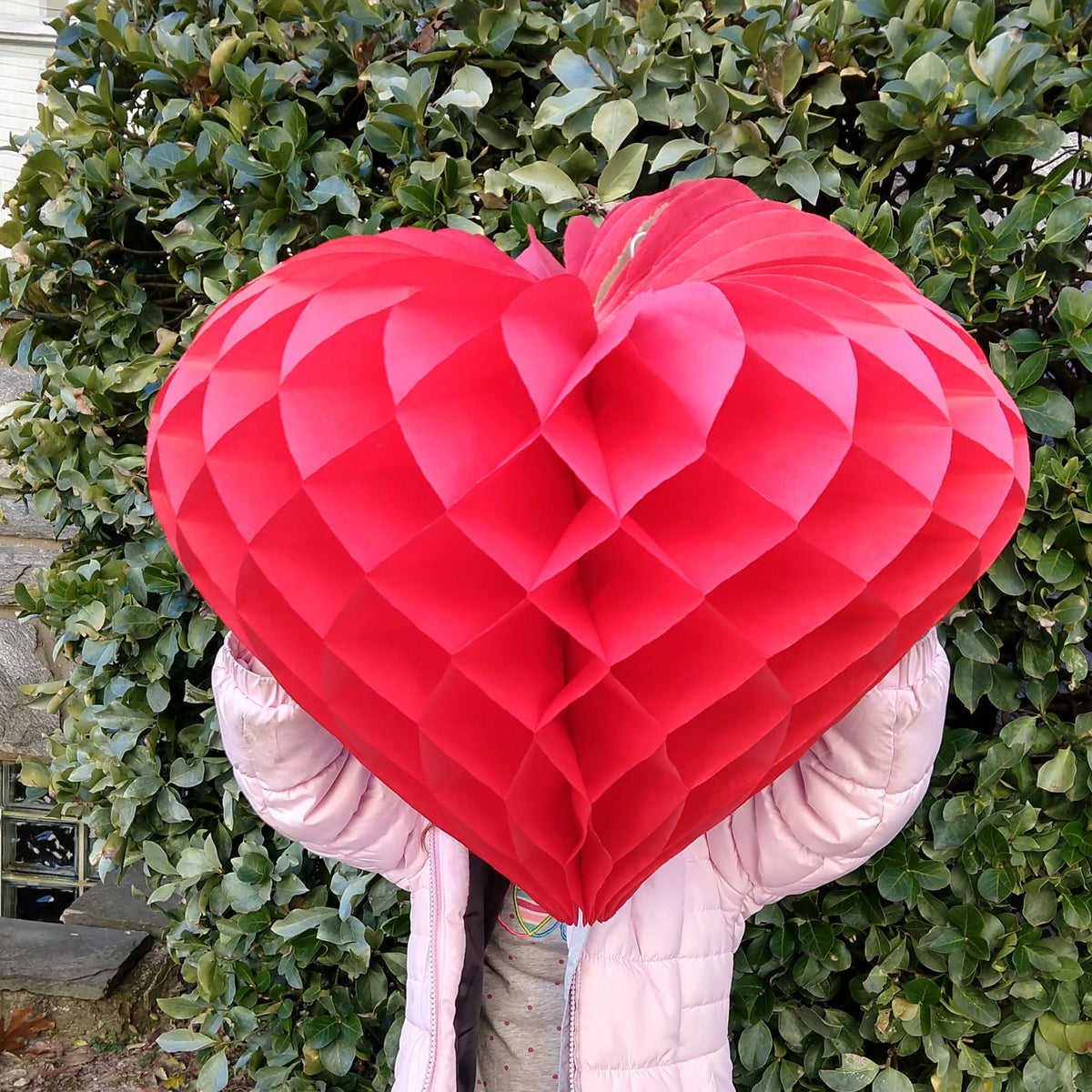 Giant 18 Inch Honeycomb Heart Decorations - Made in USA – Devra Party Art