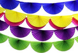 10 Foot Rainbow Bunting Garland (Solid Scallops)