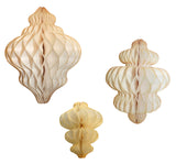 Tissue Paper Hanging Ornament 3-Set Decorations (11 inch, 10 inch, 8 inch)