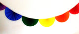 10 Foot Rainbow Bunting Garland (Solid Scallops)