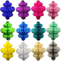 10 Inch Honeycomb Chandelier Decoration - 3-Pack - MULTIPLE COLORS