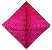 2-Pack 18 Inch Honeycomb Diamond Decorations - Solid Colors