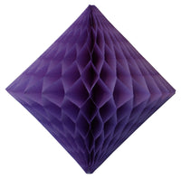 2-Pack 18 Inch Honeycomb Diamond Decorations - Solid Colors