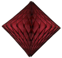 3-Pack 12 Inch Honeycomb Diamond Decorations - Solid Colors