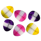 6-Pack 12 Inch Striped Easter Egg Decorations - MULTIPLE COLORS