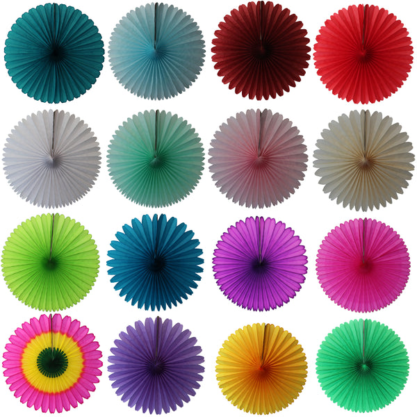 13 Inch Tissue Fans - 6-pack - MULTIPLE COLOR OPTIONS