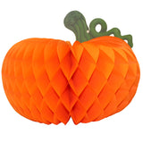 14 Inch Honeycomb Pumpkin Decoration - Orange (3-Pack)