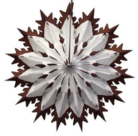 19 Inch Tissue Snowflake - Dip-Dyed Edges (6-pack)