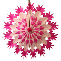 19 Inch Tissue Snowflake - Dip-Dyed Edges (6-pack)