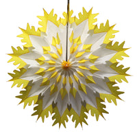 19 Inch Tissue Snowflake - Dip-Dyed Edges (6-pack)