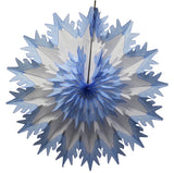 19 Inch Tissue Snowflake - Dip-Dyed Edges (6-pack)