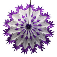 19 Inch Tissue Snowflake - Dip-Dyed Edges (6-pack)