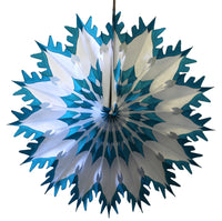 19 Inch Tissue Snowflake - Dip-Dyed Edges (6-pack)