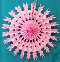 6-Piece Tissue Paper Snowflake Decorations, Pink Mix (15-22 Inch)
