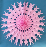 6-Piece Tissue Paper Snowflake Decorations, Pink Mix (15-22 Inch)