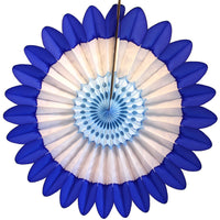 3-Pack Blue & White Fanburst Decoration