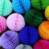 Medium 12 Inch Honeycomb Balls (3-Pack) - Solid Colors