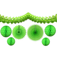 7-Piece Lime Green Honeycomb Decoration Set