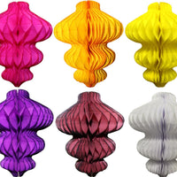 8 Inch Honeycomb Ornament Decoration - 6-Pack - MULTIPLE COLORS