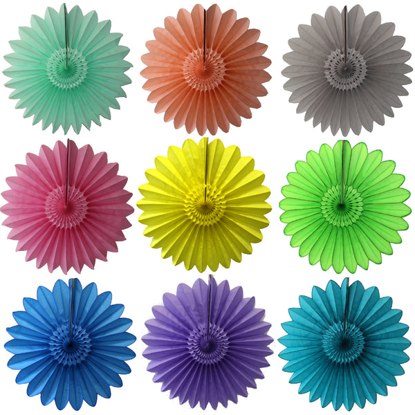 18 Inch Tissue Fanbursts - 3-pack - MULTIPLE COLOR OPTIONS