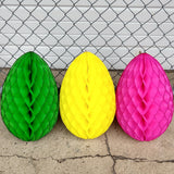 Large 18 Inch Honeycomb Egg Decoration - MULTIPLE COLORS (single egg)