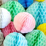 pastel honeycomb ball decorations