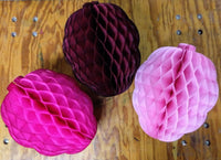 13 Inch Honeycomb Raspberry or Blackberry Decoration (3-pack)