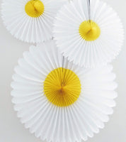 Daisy Tissue Paper Fan - 3-Pack - MULTIPLE SIZES