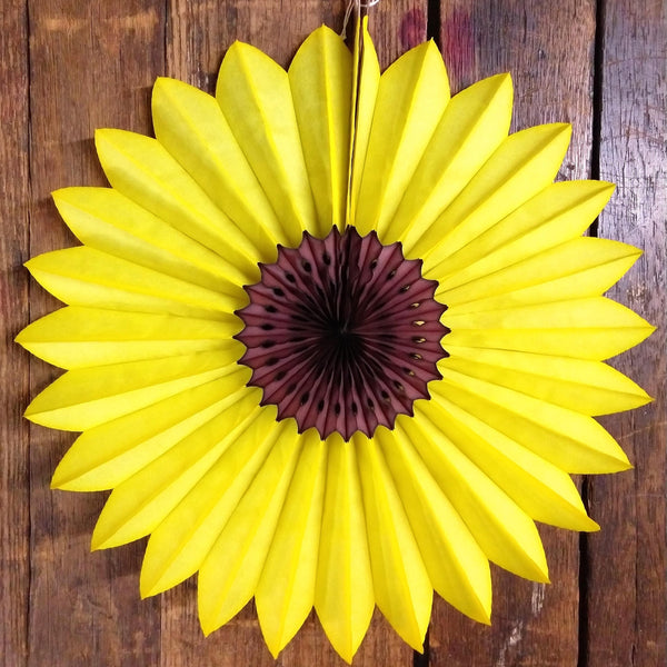 Sunflower Tissue Fans - 3-pack - MULTIPLE SIZES