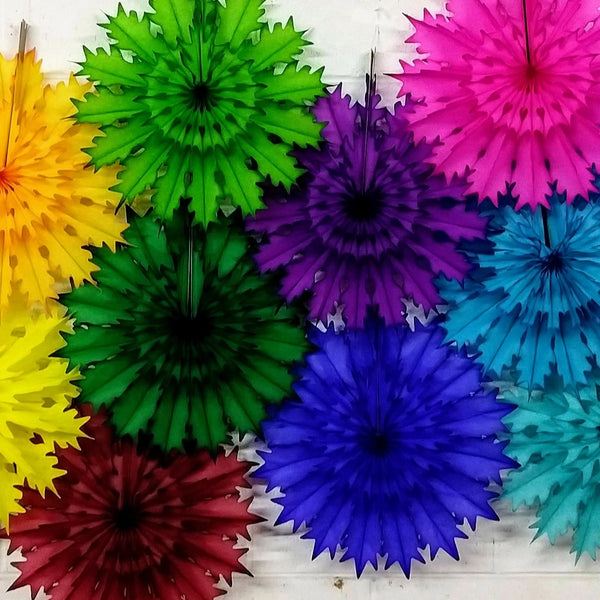 19 Inch Tissue Snowflake - Solid Colors (3-pack)