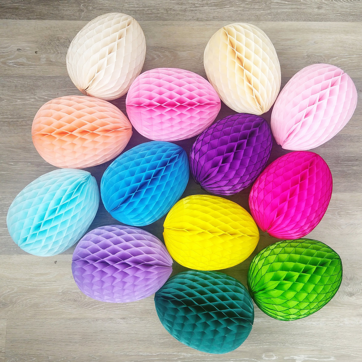 6Piece 9 Inch Easter Egg Decoration MULTIPLE COLORS
