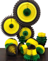 3-Pack 13 Inch Jamaican Tissue Fan Decoration