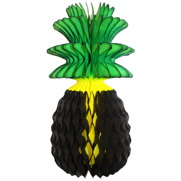 13 Inch Jamaican Dyed Honeycomb Pineapple Decoration (3-pack)