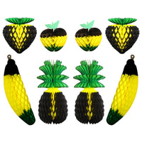 8-Piece Set of Jamaican Honeycomb Fruit Decorations