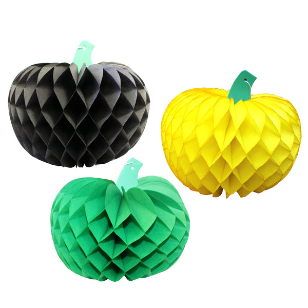 3-Piece 10 Inch Jamaican Honeycomb Pumpkins (Solid)