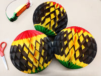 Kwanzaa Honeycomb Balls, 3-Pack (Assorted Sizes)
