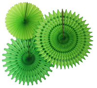 3-Piece Tissue Fans - 13, 18, 21 Inch - MULTIPLE COLORS