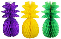 13 Inch Pineapple Decorations (Assorted Color 3-pack)