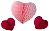 3-Piece Mixed Honeycomb Hearts - 12 & 8 Inches - MULTIPLE COLORS