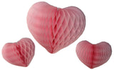 3-Piece Mixed Honeycomb Hearts - 12 & 8 Inches - MULTIPLE COLORS