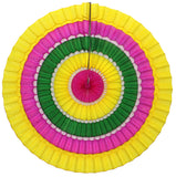16 Inch Striped Tissue Fans - 6-pack - MULTIPLE COLOR OPTIONS