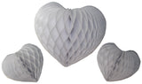 3-Piece Mixed Honeycomb Hearts - 12 & 8 Inches - MULTIPLE COLORS