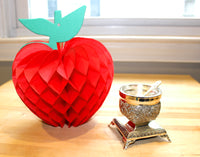 7 Inch Honeycomb Apple Decoration (6-pack)