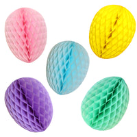 3-Pack 9 Inch Honeycomb Easter Egg Decoration - MULTIPLE COLORS