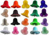 11 Inch Medium Tissue Bell Decoration - 6-Pack - MULTIPLE COLORS