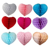6-Pack 12 Inch Honeycomb Hearts - MULTIPLE COLORS