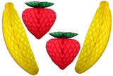 Banana & Strawberry Decorations (4-pack, Assorted Options)