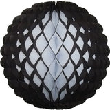 Small 8 Inch Honeycomb Puff Balls (3-Pack) - White Center