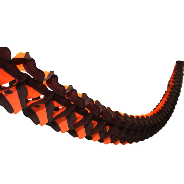 Black & Orange Halloween Oval Garland, 12 Foot
